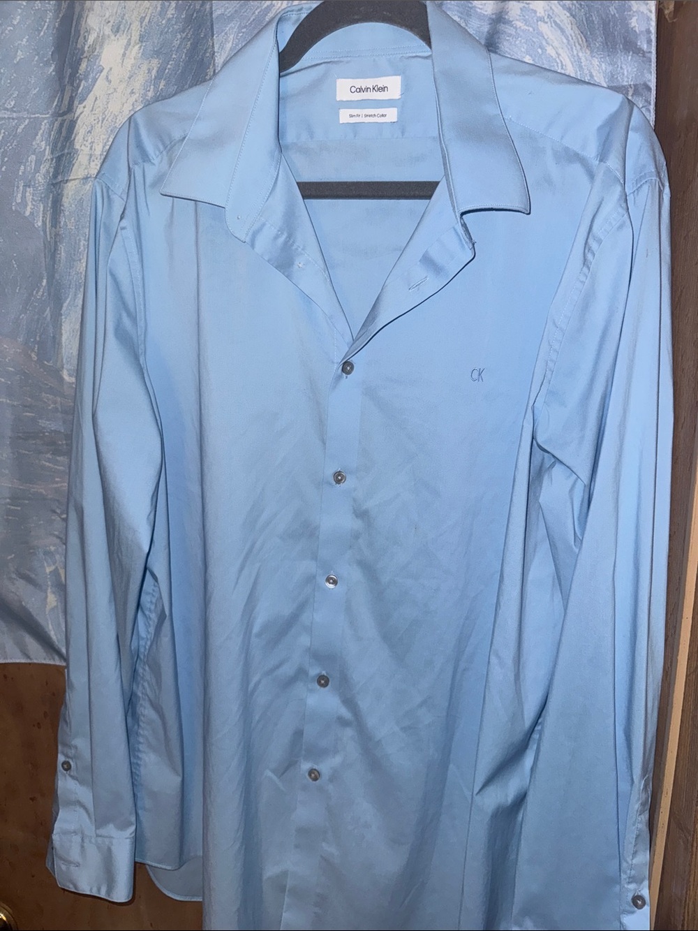 Calvin Klein Men’s Light Blue Dress Shirt size xl, 17.5, 34/35